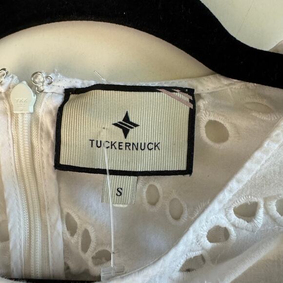 TUCKERNUCK Blouse Small Eloise Eyelet A-Line Silhouette Bell Sleeves Lined - Picture 12 of 15